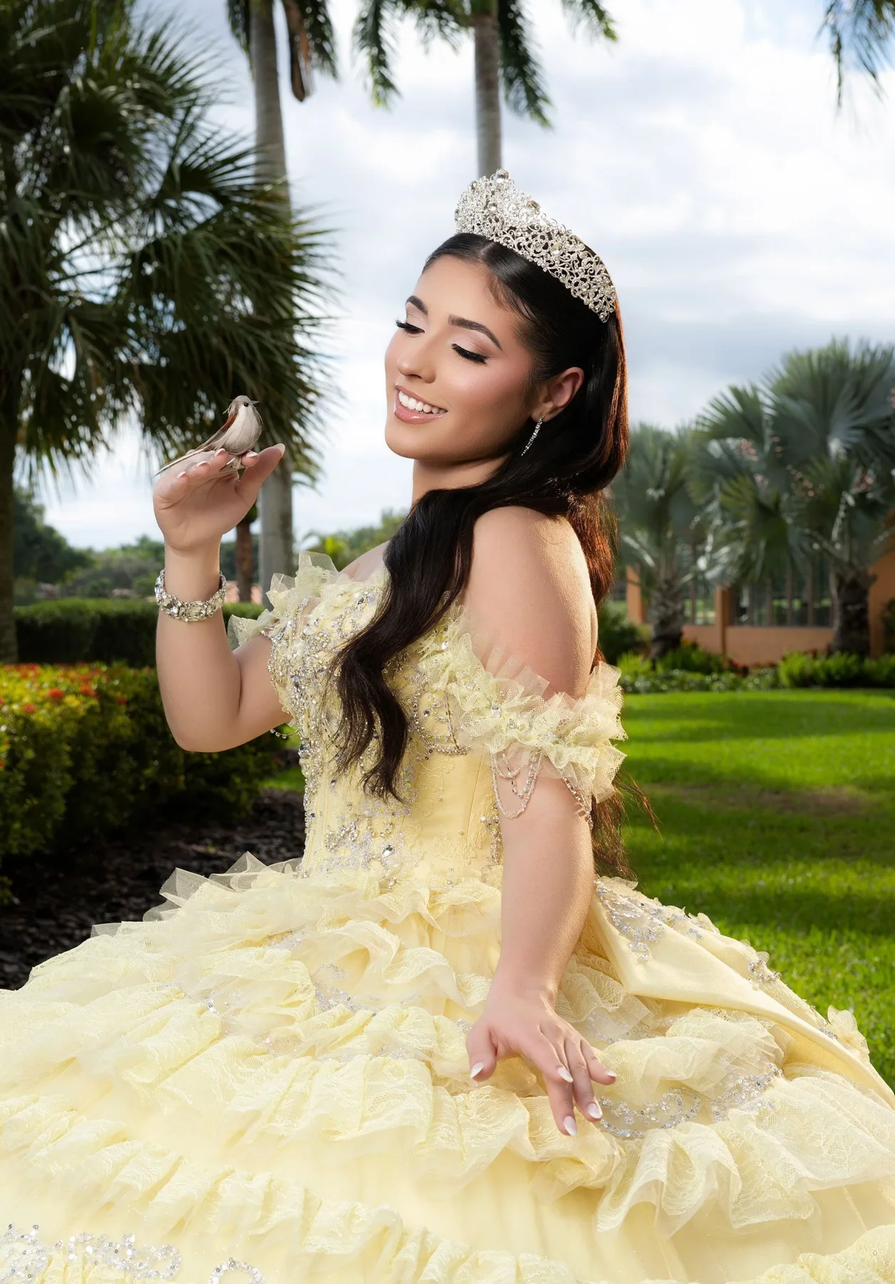 Dress Colette Quinceañera Dress, color Yellow / Silver