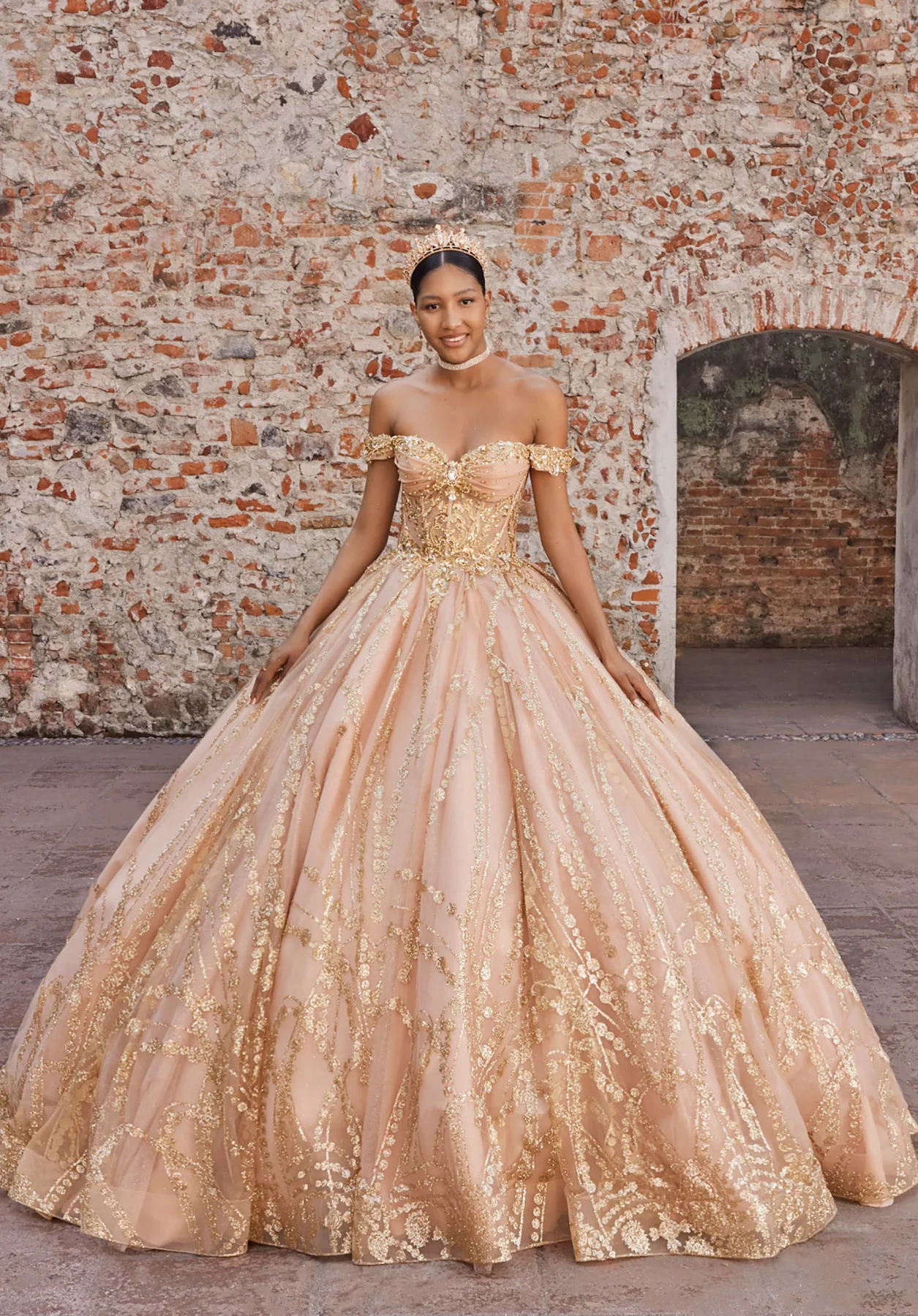 Dress ANTONIA Quinceañera Dress, color Pansy Purple/Pucker Up Pink/Silver