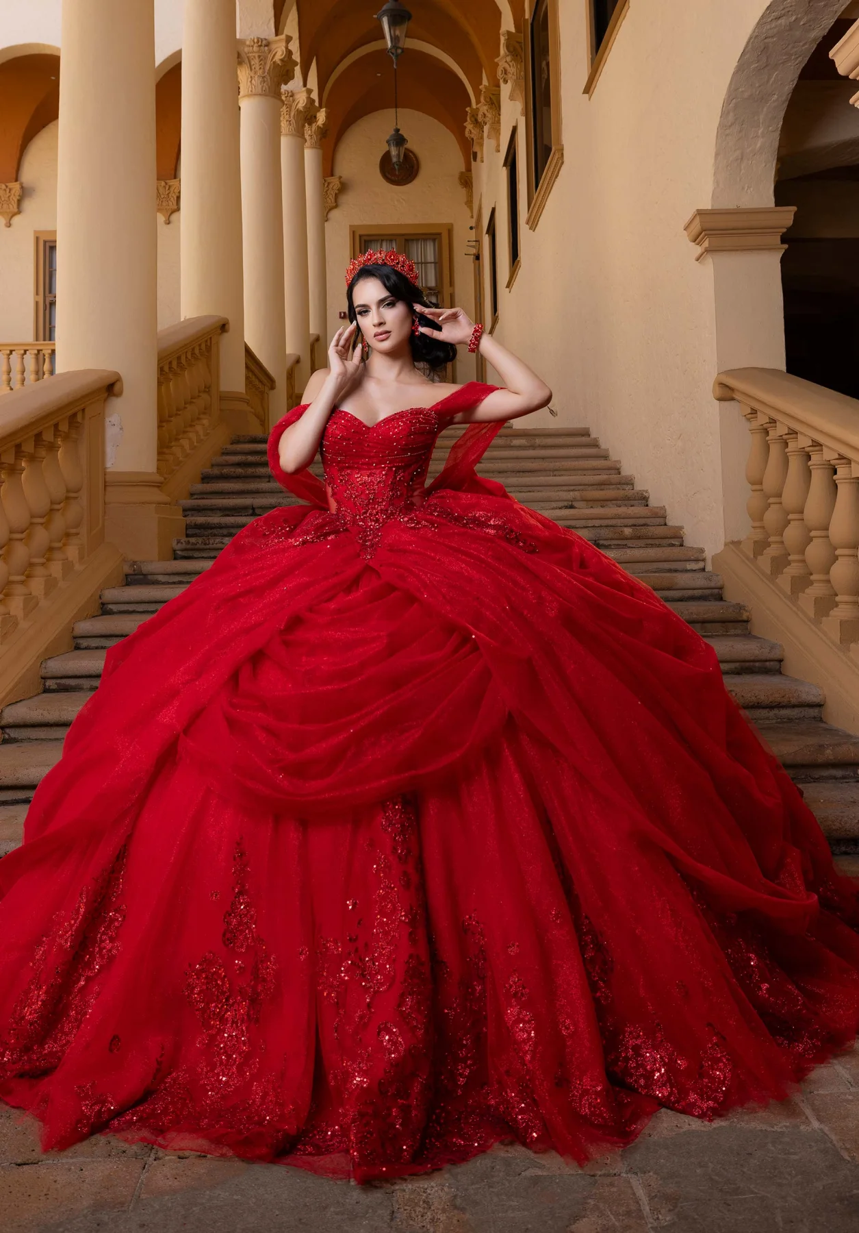 Dress BAILEY Quinceañera Dress, color Scarlet
