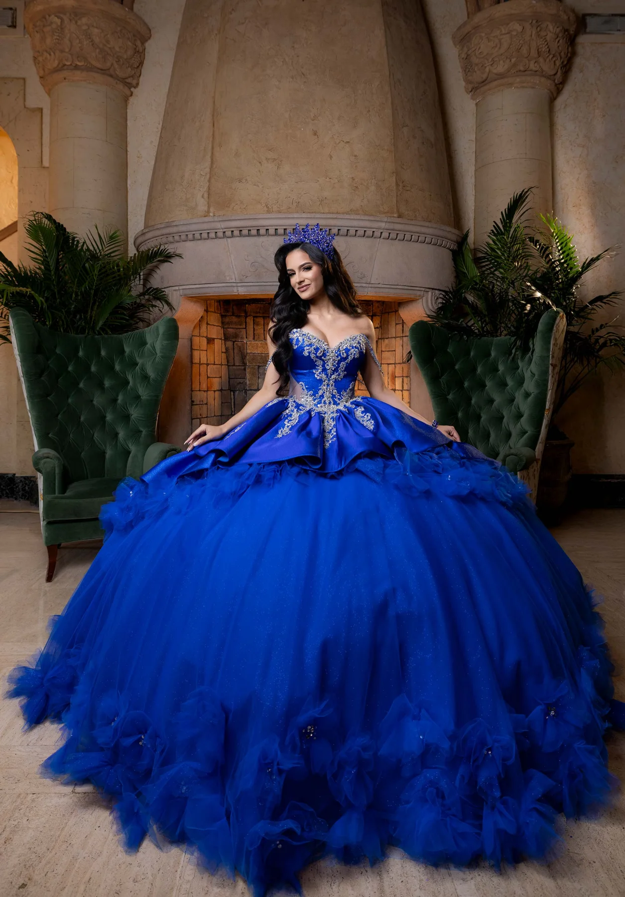 Dress BRISTOL Quinceañera Dress, color Regal Royal/Silver