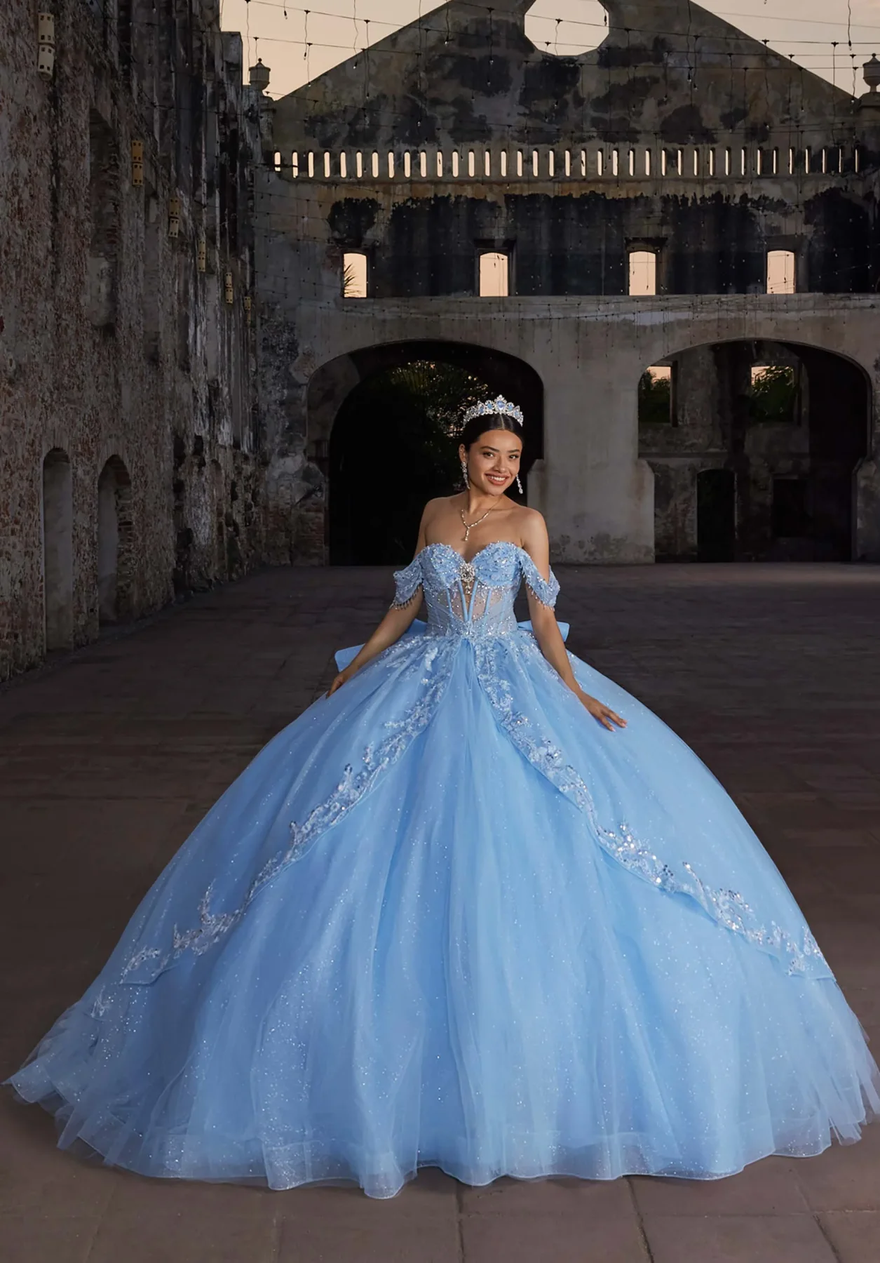 Dress AVA Quinceañera Dress, color Bahama Blue