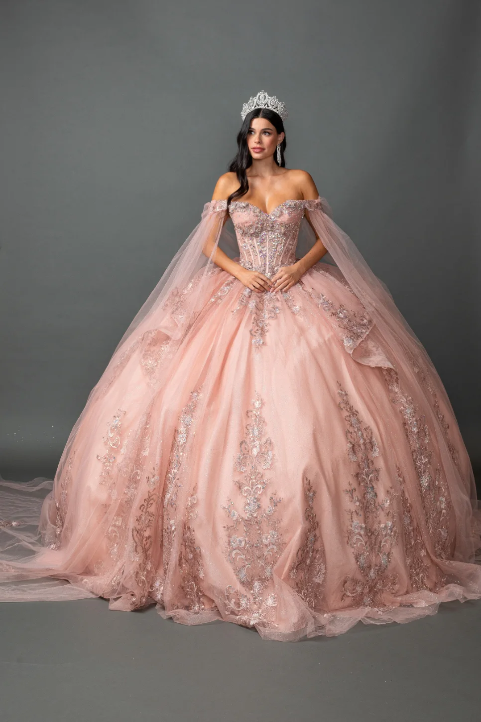 Dress Valentina Quinceañera Dress, color Rose Gold