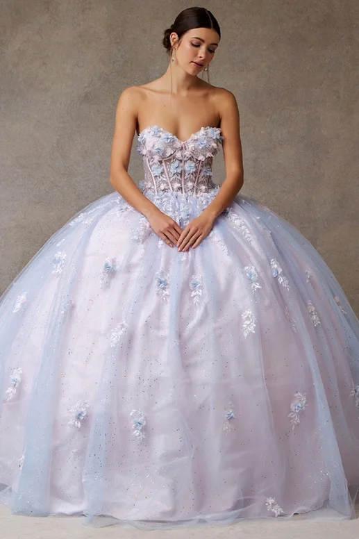 Dress Marina Strapless Quinceañera Dress, color Cotton Candy/Pink